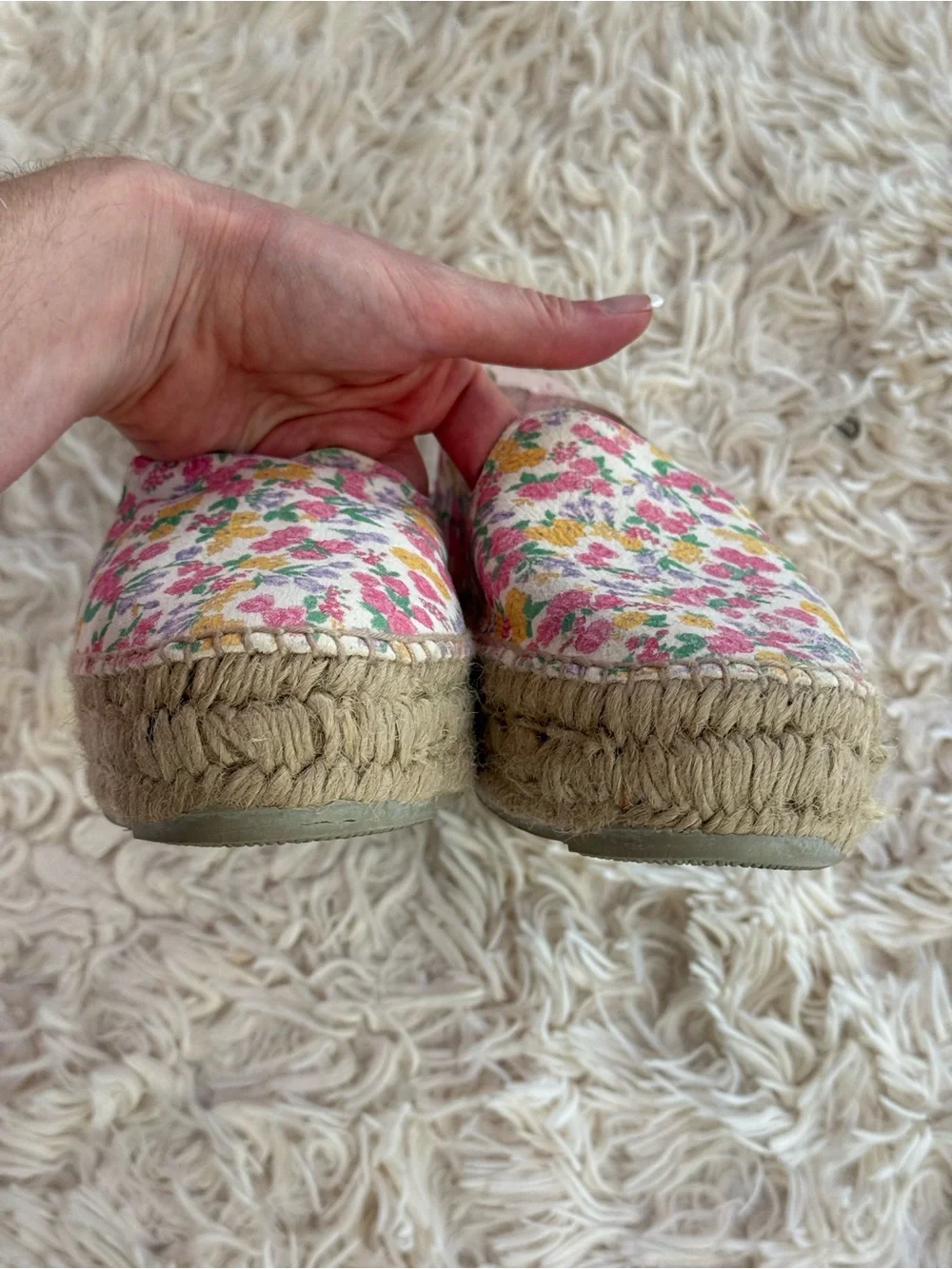 LoveShackFancy x Manebi Fruity Punch Floral Platform Espadrilles EU 37